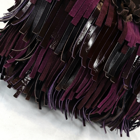 R-A-R-E! COACH LTD ED/XLG/HTF FRINGED LEATHER TOTE. - Picture 2 of 11
